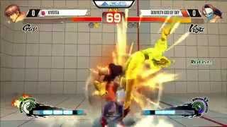 Kiyotea (Guy) vs Douyutv God of Sky (Vega, Elena) - EVO 2015 USF4 Pools - 720p/60fps