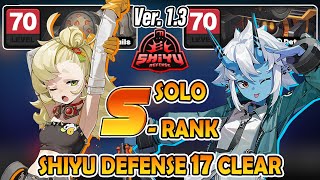 SOLO S-RANK CLEAR!! Piper & Soukaku Solo Shiyu Defense 17 1.3 | Zenless Zone Zero