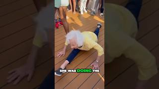 She’s 85 and she did this ?!!!? Carnival Sail Away Party #carnivalcruise