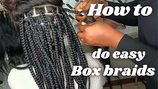 HOW TO: Neat & Perfect Box Braids / Learn To Braid / Easy Hairstyle