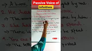 #Passive_Voice_of_Infinitives #shorts #viral #education #english #shortsvideo #youtubeshorts #voice