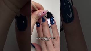 #nails #short How to apply gel nail stickers and change your life 💙 #gelnailart