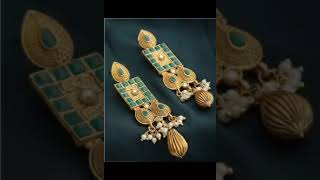 #Kundan earrings collection #new varieties