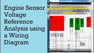 Engine Sensor Reference Voltage Analysis using a Wiring Diagram