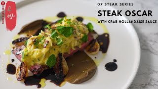 Steak Oscar: Steak with Crab Hollandaise/Bearnaise Sauce!