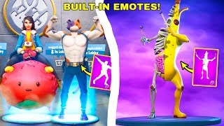 10 Fortnite SKINS With Their *EXCLUSIVE* EMOTES..! *BUILT-IN EMOTES*