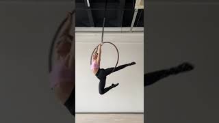 Aerial hoop spin combo intermediate for advanced