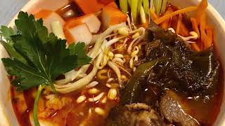 Spicy pork noodle soup