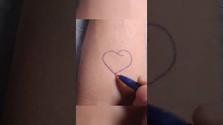 How to make mini heart tattoo #shorts