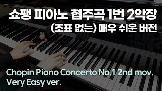 Chopin Piano Concerto No.1, 2nd mov. (Easy ver.2) +SHEET MUSIC