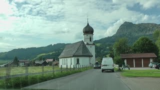 Austria Tyrol Alps Tannheim - real time video of a car trip to Tannheim village