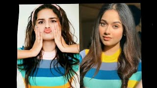 Avneet Kaur vs Jannat Zubair in same outfits #avneetkaur#jannatzubair#yasmine#aladdin#dress