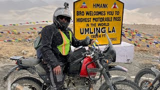 Umling La, Highest Motorable Pass in the World, Royal Enfield Himalayan