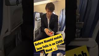 Joao Felix CAN NOT play Cards ♣️ 😂 #shorts #ucl #manutd #atleticomadrid