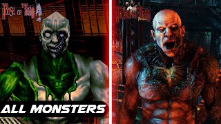 The House of the Dead - All Monsters Comparison - Side by Side (Original vs Remake)