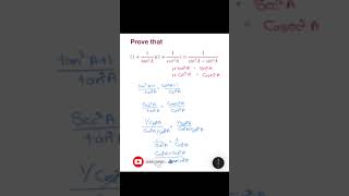 Unlock the proof! 🔍📐 Delve into proving the given trigonometric equation with precision. #maths