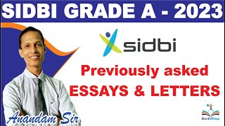 SIDBI Grade A  Previous year Essay and Letter topics