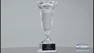 Crystal Trophy Cup with Engraving Plate CRY136 CRY137 CRY138