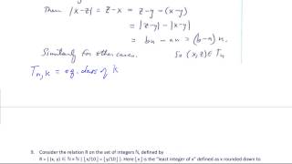 Relations and Equivalence Ex08