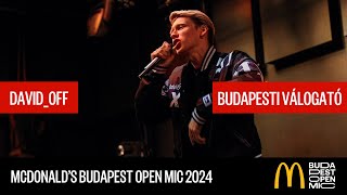 McDonald's Budapest Open Mic válogató – Budapest // david_off: Fury