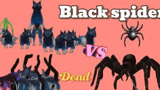 Wolf family attack on gaint spider 🕷 💀