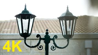 4K Free Stock Footage: Garden Lamp Post