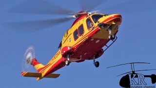 Leonardo AW169 landing at Messina hospital, Sicily