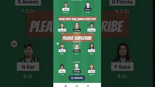 Women's T20 🏏🏆 Cricket world cup, warm up match SCO vs PAK women's #dream11fantasyteam #fantasy