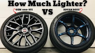 How much WEIGHT can you LOSE with LIGHTWEIGHT WRX STI wheels?