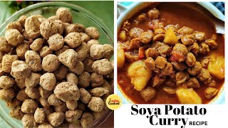 Healthy Soya Chunks Curry Recipe | How To Make Soyabean Curry At Home |  Soya Aloo Ki Sabji |