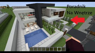 Poradnik na wnętrze do dużego nowoczesnego domu w Minecraft