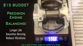 Scout DIM DIY How to Ultra Balance SCAT's 408 stroker kit for Dodge 5.9 using a $15 kitchen scale