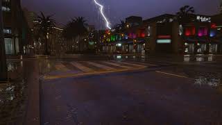 GTA 5 thunderstorm in the city live wallpaper (4K UHD GTA V)