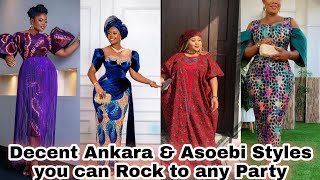 Decent Ankara & Asoebi Styles you can Rock to any Party #wedding #asoebistyles #lacestyles #bubu