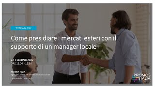 Come presidiare i mercati esteri con il supporto di un manager locale