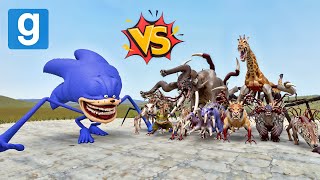 who is strongest? All Shin Sonic the Tapes VS ALL ZOOCHOSIS ANIMALS MUTATED