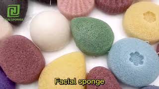 Rich Foam Facial Konjac Sponge For Cleansing Flutter Remove Stratum Corneum