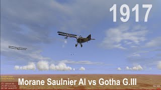 IL-2 1946:  Morane Saulnier AI vs Gotha G.III