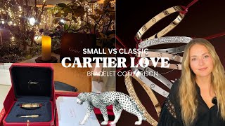 My Cartier Love collection. Comparing Small and Classic LOVE bracelets