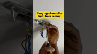 hanging lights from ceiling / chandelier lights / how to install chandelier in ceiling /  diy light