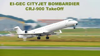 BOMBARDIER CRJ 900 CITYJET TakeOff from Hamburg EI-GEC