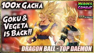 100x GACHA "LIMITED" GOKU & VEGETA - UP GOKU ke B4 Auto GG 🔥 HEROES COMBAT