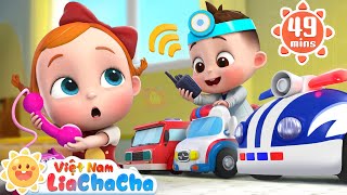 🥼Đội bác sĩ cứu thương Lia và ChaCha 🚑 Xe cứu thương vui nhộn | LiaChaCha Ca Nhạc Thiếu Nhi Việt Nam