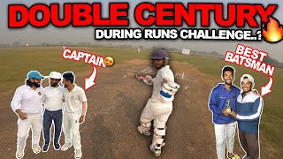 DOUBLE CENTURY During Runs Challenge With Naman Tiwari..?🔥|| Awarded as BEST BATSMAN of the match😍