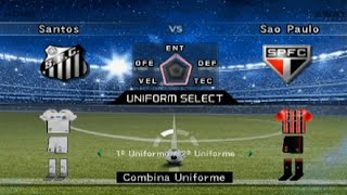 CAMPEONATO BRASILEIRO SÉRIE A - SANTOS X SÃO PAULO - RODADA #06 - BOMBA PATCH 2024 - GAMEPLAY PS2.