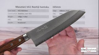 Masutani VG1 Nashiji Santoku 165mm Quick Look