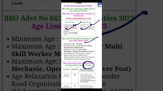 BRO MSW, Mechanic, Operator, Driver Recruitment 2023 #shorts #youtubeshorts #short