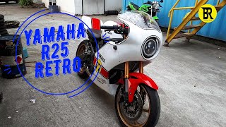 DETAIL PERUBAHAN YAMAHA R25 RETRO MILIK RRS CARGLOSS