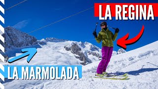 Touch & go ski trip from Alta Badia to the Queen 👑 of the Dolomites: THE MARMOLADA