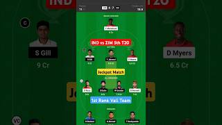 IND vs ZIM Dream11 Prediction Team Today || IND vs ZIM || #shorts #dream11 #viral